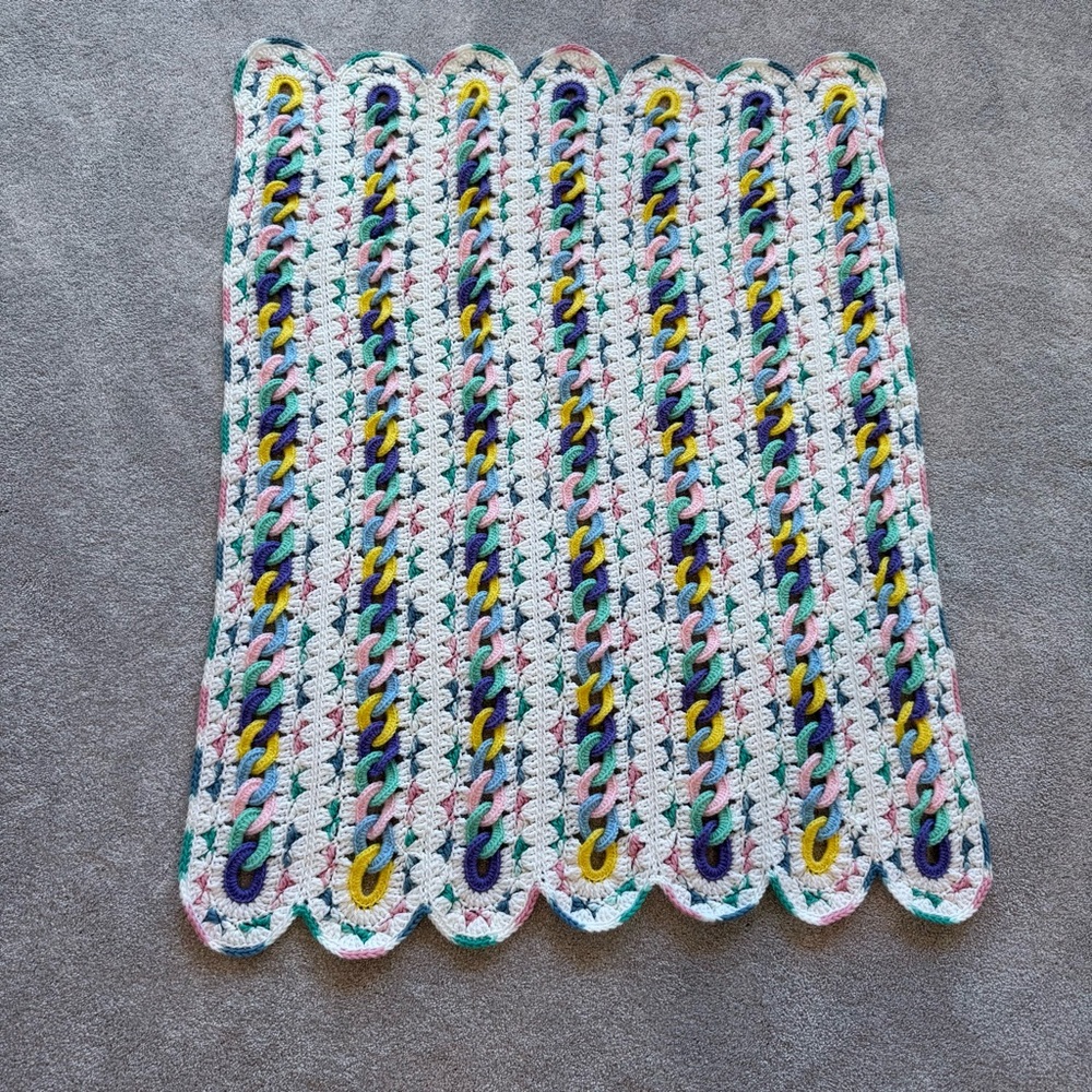 Colorful Handmade Crocheted Blanket